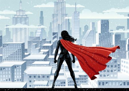 superhero woman vector image